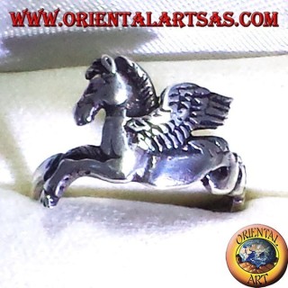 Pegasus geflügeltes Pferd Ring, Silber