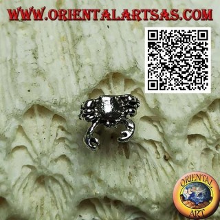 Mini silberner Ohrring, die große Krabbe
