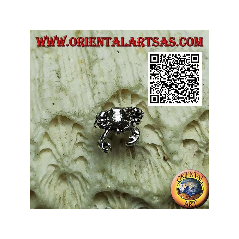 Mini silberner Ohrring, die große Krabbe