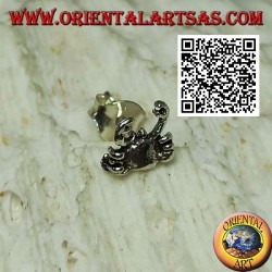 Mini silberner Ohrring, die große Krabbe