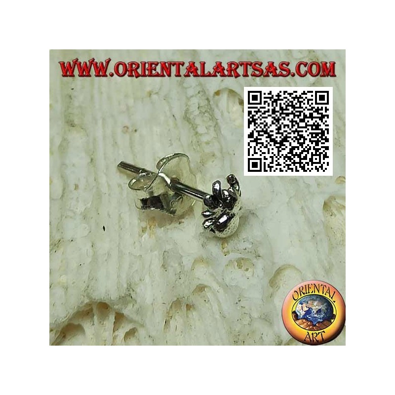 Mini silberner Ohrring, die kleine Spinne