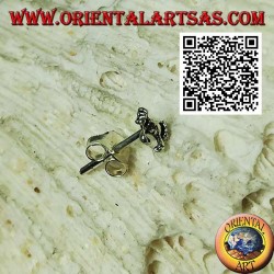 Mini boucle d'oreille en argent, le petit crabe