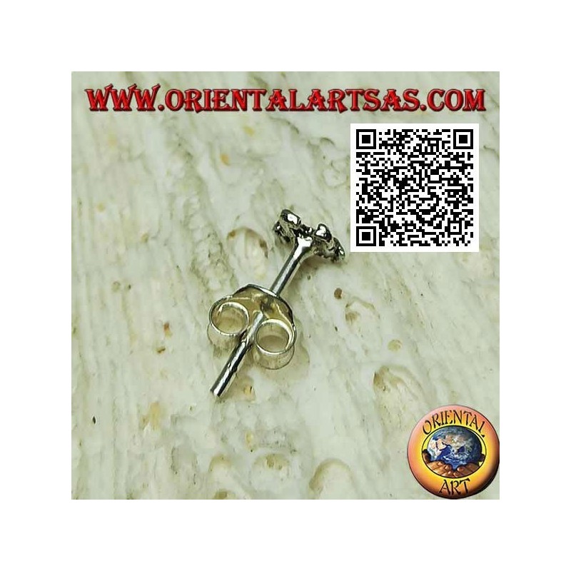 Mini silberner Ohrring, die kleine Krabbe