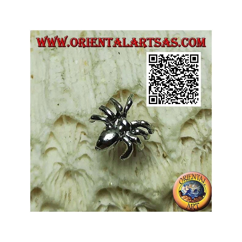 Mini silver earring, the "tarantula" (the big spider)