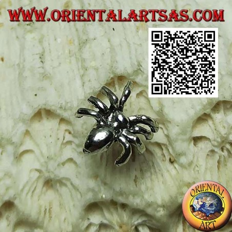 Mini silver earring, the "tarantula" (the big spider)
