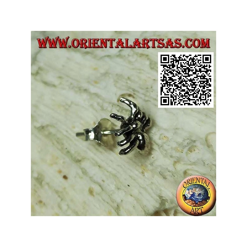 Mini silver earring, the "tarantula" (the big spider)