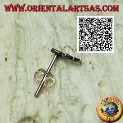 Mini pendiente de plata, hueso de tiburón