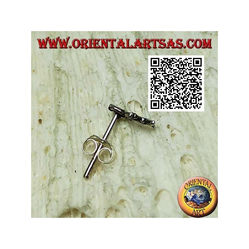 Boucle d'oreille mini argent, os de requin