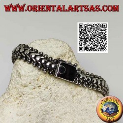 22cm x 11 * 5 mm pulsera de plata de ancho milpiés liso plano