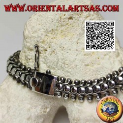 22cm x 11 * 5 mm pulsera de plata de ancho milpiés liso plano