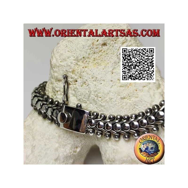 22cm x 11 * 5 mm pulsera de plata de ancho milpiés liso plano