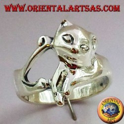 Katze-Ring (cat) Silber