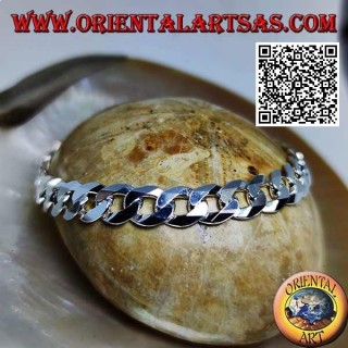 Bracciale Argento Groumette Diamantata 8x2mm | Oriental Art