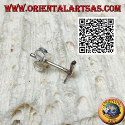 Mini silberner Ohrring, kleiner und glatter Walschwanz