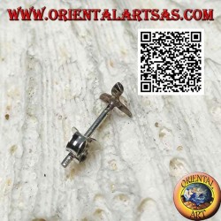 Mini silberner Ohrring, kleiner und glatter Walschwanz