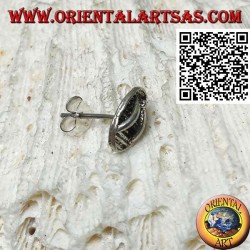 Mini boucle d'oreille en argent, la babouche