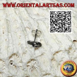 Mini boucle d'oreille en argent, la tongs