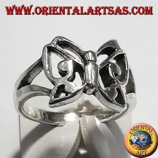 Butterfly ring in solid silver