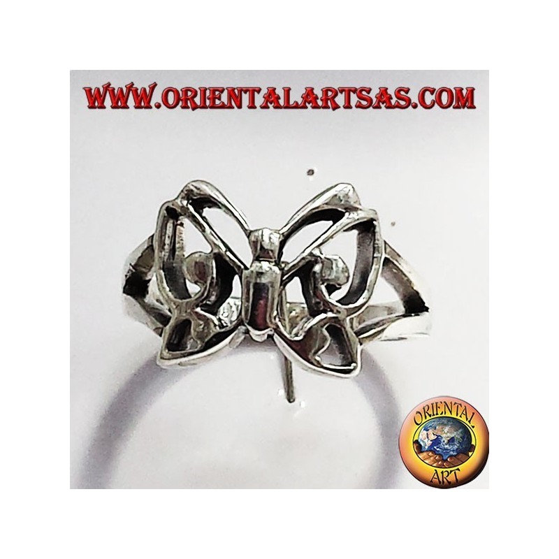 Butterfly ring in solid silver