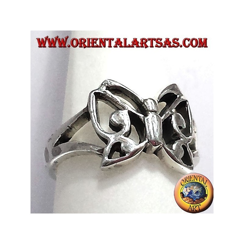 Butterfly ring in solid silver