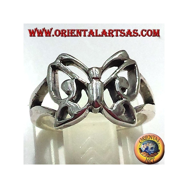 Butterfly ring in solid silver