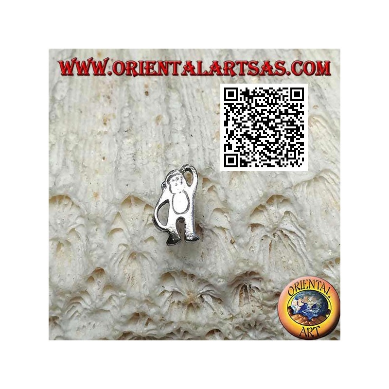 Pendiente de plata mini, el simio imbécil