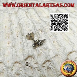 Mini pendiente de plata, el signo del Shaka (saludo de los surfistas)