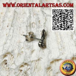 Mini silberner Ohrring, das Gesicht des Kaninchens (Roger Kaninchen)