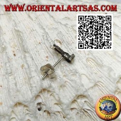 Mini boucle d'oreille en argent, le visage du lapin (Roger Rabbit)