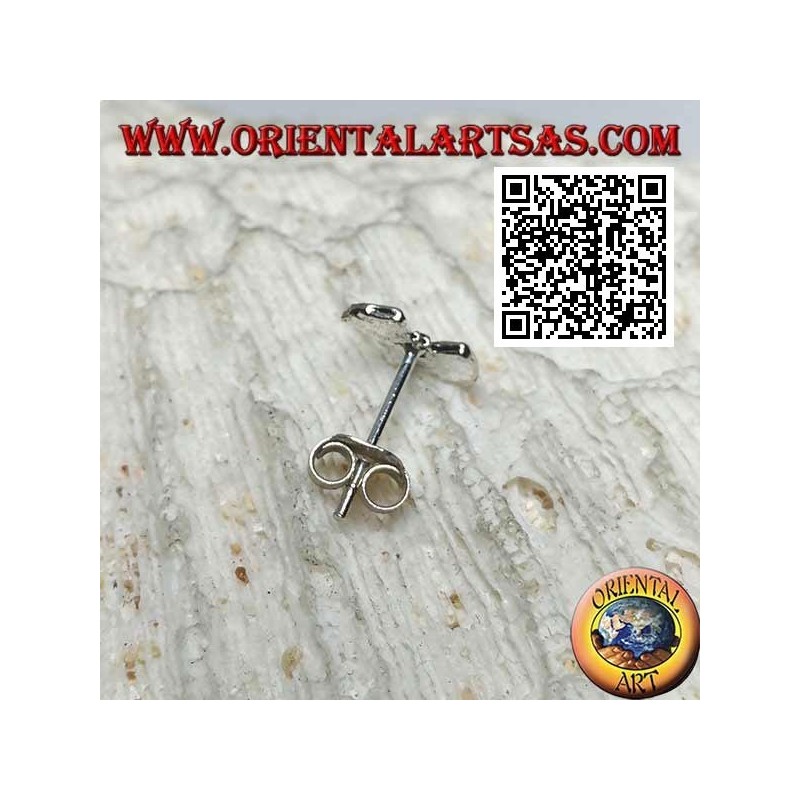 Mini boucle d'oreille en argent, la chauve-souris