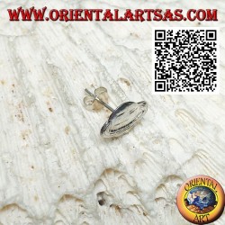 Mini boucle d'oreille en argent, la planète Saturne