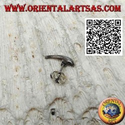 Mini silver earring, the dolphin