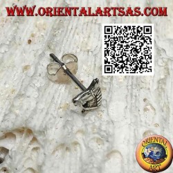 Mini pendiente de plata, cabeza de caballo de perfil