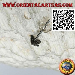 Mini pendiente de plata, cabeza de caballo de perfil