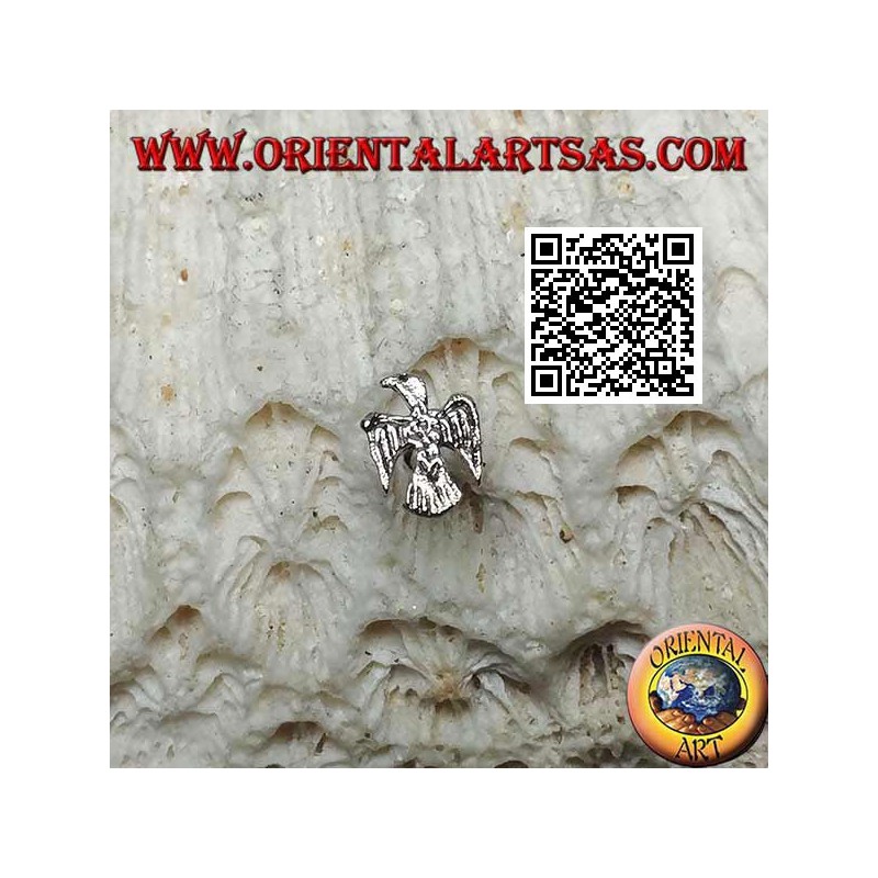 Mini boucle d'oreille en argent, le phénix