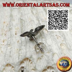 Mini silberner Ohrring, der große Steinadler