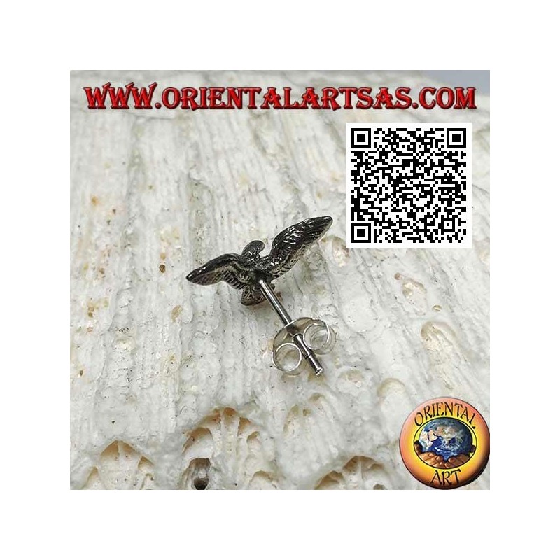 Mini silberner Ohrring, der große Steinadler