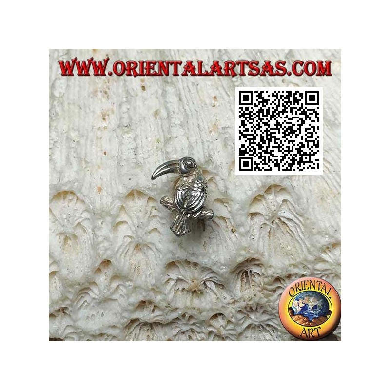 Mini pendiente de plata, el loro