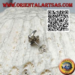 Mini boucle d'oreille en argent, le perroquet