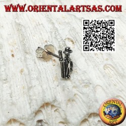 Mini pendiente de plata, el pastor con el palo