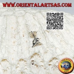 Mini pendiente de plata, símbolo del comunismo "hoz y martillo" (b)