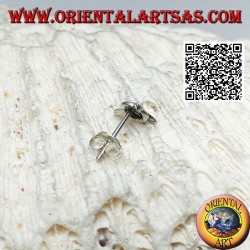 Mini boucle d'oreille en argent, symbole du communisme "marteau et faucille" (b)