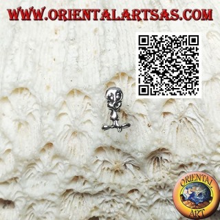 Mini silver earring, the canary Tweety