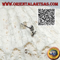 Mini boucle d'oreille en argent, le canari Tweety