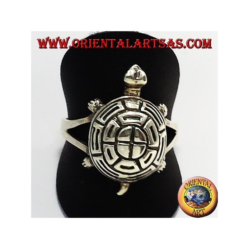 Turtle silver ring