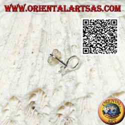 Mini silver earring, symbol of female sex (Venus)