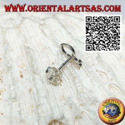 Mini boucle d'oreille en argent, symbole du sexe féminin (Vénus)