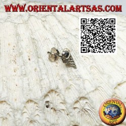 Mini boucle d'oreille en argent, le cornet de glace