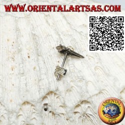 Mini boucle d'oreille en argent, le cornet de glace