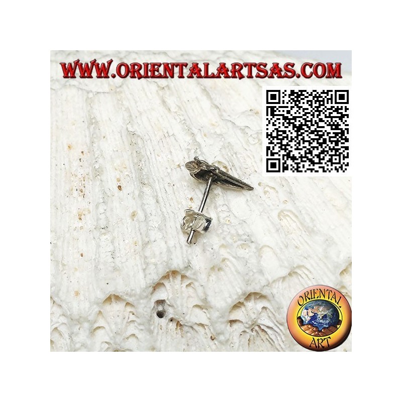 Mini boucle d'oreille en argent, le cornet de glace